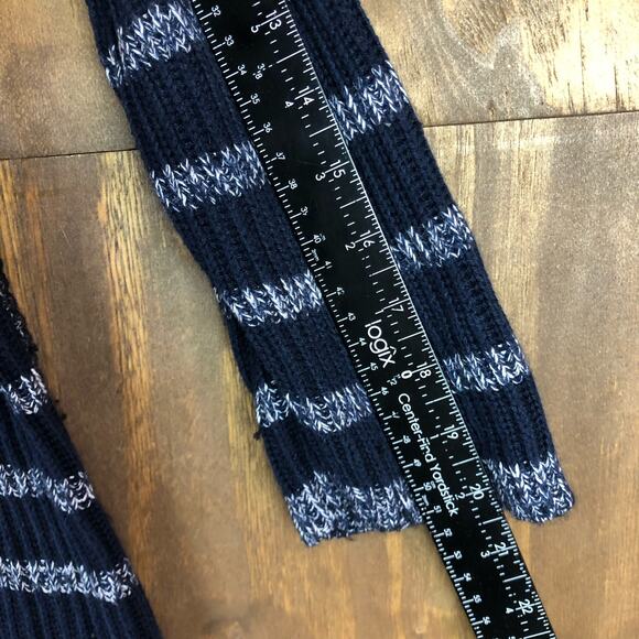 Coldwater Creek Womens Sweater Blue Knit Striped Boat Neck Long Sleeve Wool L - Picture 10 of 13